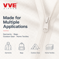 VVE Haute Qualité 8 #   Glissière de fermeture éclair en résine à dents en Y, écologique, à verrouillage automatique, pour tentes et vêtements d'extérieur, robuste