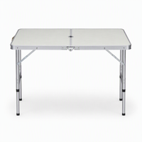 Table de pique-nique pliante en alliage d'aluminium, design bi-pliable, portable, pour la plage et le camping, avec trou pour parasol, 2 chaises pliantes, mobilier d'extérieur