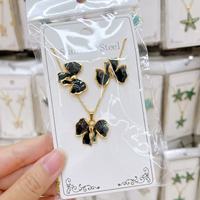 Groothandel RVS Emaille Bloem Vlinder Hart Fruit Schelp Oorbellen Set met bijpassende hanger ketting sieraden voor vrouwen