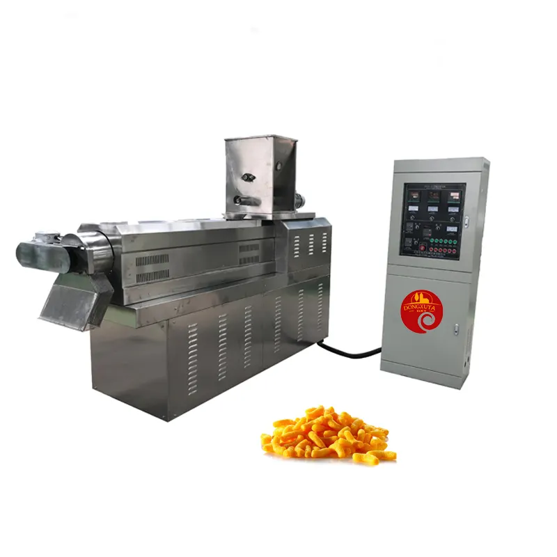 Dubbele Schroef Extruder Snack Food Machine Technologie Gepofte Chesse Bal Snack Voedsel Maken Machine Snack Voedsel Productielijn