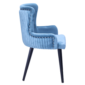 Tissu moderne en velours français, <span class=keywords><strong>chaise</strong></span> de luxe, bleu, noir, vert, gris or brossé, échantillon gratuit, salle à manger, bleu, rouge - Product Image 3