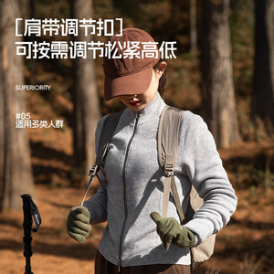 Outdoor Folding Hiking Backpack Lightweight Sports Bag Unisex Travel Camping Backpack Pine Brown Blackish Gray Adjustable - Product Image 3