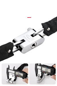 Противоугонный замок на цепь для велосипеда/мотоцикла, универсальный Квадратный замок на цепь - Product Image 5