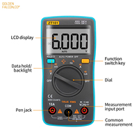Multimètre numérique à gamme automatique ZT101 mini multimètre 6000 comptes avec maintien des données rétro-éclairage tension AC/DC testeur de courant