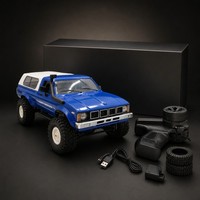 Camionnette RC Hobbi Grade 4x4 Télécommandée Tout-Terrain 2.4GHz LED 40 Min ABS+Métal Bleu Chargeur Inclus Fonction Suivez-moi