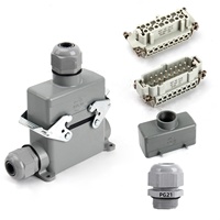 Conector Rectangular Macho-Hembra BYLJQ IP65 Resistente al Agua, Conector de Aviación HE-016/HE-020, Enchufe de Alimentación para PCB, 16A 500V