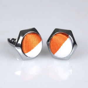 กระดุมข้อมือ Cuflink Manschettenknopf Bouton De Manchette Gemelo สีขาว Prange AF795 EXVE - Product Image 1