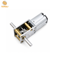 Motor DC Worm GM1812-N20 12V Langsung dari Pabrik, Poros Keluaran Ganda 90 °   Kotak Gigi Logam untuk Sistem Pintu Otomatis