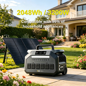 Estación de Energía Portátil de Respaldo para el Hogar, con Panel Solar MPPT de 3200w y 2048wh, con Carga Solar de 100/200/400/500W - Product Image 2