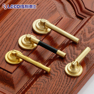 LCCDIS Chinese Style Drawer <b>Handles</b> Zinc Alloy Brushed Gold Furniture Cabinet Hardware Bar Shape Durable - Product Image 1
