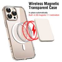 Coque de téléphone transparente en TPU+PC pour EPhone 16, avec dos magnétique et protection MagSafe, compatible avec la recharge sans fil – Expédition depuis notre entrepôt aux États-Unis