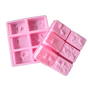 Precio de fábrica hecho en casa 6 cavidades rectángulo silicona artesanía jabón moldes pastel Chocolate molde - Product Image 5