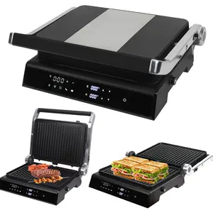 4 fette staccabili Smart Sandwich Maker Panini Press Grill grill elettrico senza fumo grill Grill a contatto digitale