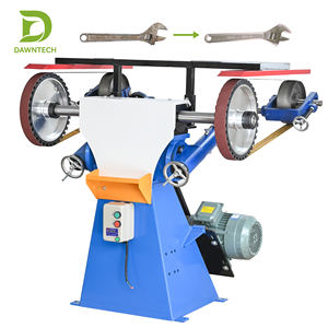 Máquina pulidora de banda de dos estaciones eléctrica para acabado de superficies de metal, acero inoxidable y aluminio - Product Image 1