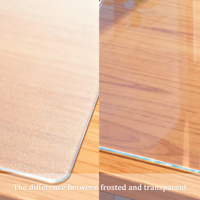 Nappe de table en PVC givré transparent gaufré, durable, 80x120cm, épaisseur 1,5mm, inodore, résistante au rétrécissement et aux taches, vente en gros