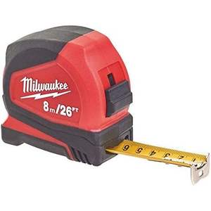 Mètre Ruban Compact Professionnel Milwaukee 8m/26ft 4932459596 Rouge Système Impérial & Métrique Lame en Acier Inoxydable Précision 1 mm 0,44 kg - Product Image 3