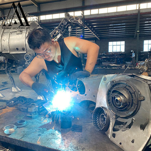 فن المعادن الخردة على الطراز الصناعي ديكور جمل ميكانيكي كبير ستيم بانك روبوت نحت جمل - Product Image 3