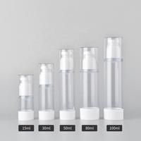 Bouteille de pompe sans air en plastique cosmétique 15ML à 120ML conteneur de distribution de voyage PP matériel Lotion crème liquide vaporisateur pour shampooing