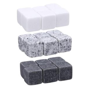 Custom Logo Natural Marble Polish Reusable Cooling Granite Rocks Alcohols Bar <b>Cooler</b> <b>Ice</b> Cube Stones Whiskey Chilling Stones - Product Image 2