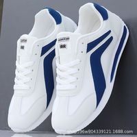 Chaussures de sport plates et légères pour hommes, respirantes, en maille, pour le printemps, l'automne et l'hiver, idéales pour la gym, la course et le tennis, avec semelle rehaussante