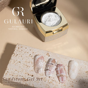 GULAURI 2025 New Modeling Texture Poire <span class=keywords><strong>Blanc</strong></span> Brillant Grès Texture Gel Polish pour Nail Art 3D Nail Design - Product Image 1