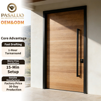 Nouvelle Arrivée 2026 OEM PSL – Portes d'entrée extérieures modernes en bois pour villas et résidences, idéales pour la sécurité des maisons