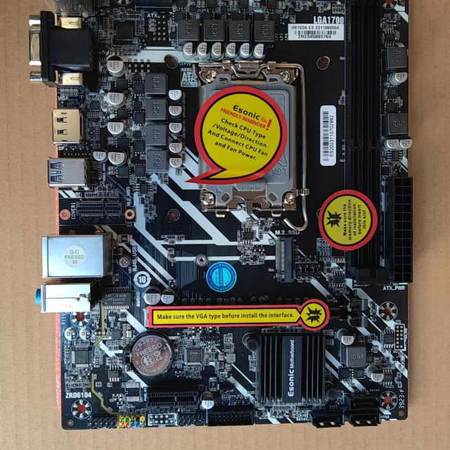 Esonic Brand LGA1700 H610 B760 DDR5 MATX Motherboards for 12th 13th 14th Generations