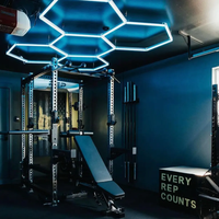 Cliente Fácil instalación Diseño Panal Rgb Hexagonal Led Light Fitness Center