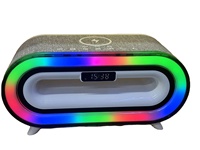 Wekker White Noise Speaker Stof Met Radio Tf Aux Muziekspeler Led 15W Draadloze Oplader Draadloze Audio Smart Desktop