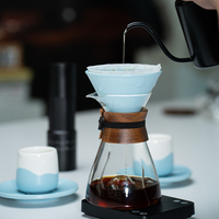Ensemble de cafetière à piston portable de voyage avec poignée en noyer, valise antichoc, idéal pour les voyages d'affaires, le camping, l'usage domestique et les cadeaux