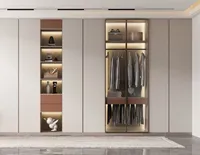 Armoire de luxe moderne pour couple, mobilier de chambre sur mesure, dressing en bois massif écologique pour villa, appartement, entrepôt, appartement en copropriété