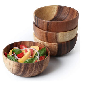 Ensemble de saladiers <span class=keywords><strong>en</strong></span> <span class=keywords><strong>bois</strong></span> d'acacia naturel de conception moderne, vente <span class=keywords><strong>en</strong></span> gros, multifonctionnel pour la maison, la cuisine, la <span class=keywords><strong>vaisselle</strong></span> et les boissons - Product Image 3
