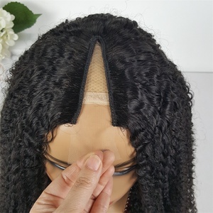 Perruque body wave brésilienne naturelle, cheveux vierges, crépus et bouclés, fait à la Machine, <span class=keywords><strong>prix</strong></span> en gros, pour femmes noires - Product Image 4