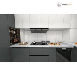 HomeMore Factory - Juego Completo <span class=keywords><strong>de</strong></span> Muebles <span class=keywords><strong>de</strong></span> <span class=keywords><strong>Cocina</strong></span> Modulares <span class=keywords><strong>de</strong></span> Acero Inoxidable, Diseño Gratuito, Duraderos - Product Image 2