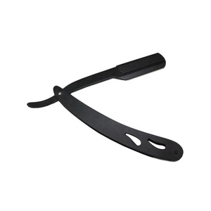 New Barber <b>Razors</b> High Quality Personalized Men's <b>Straight</b> <b>Razor</b> Stain Less Steel Solid Color Black Shaving <b>Razors</b> For Barber - Product Image 2