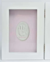 Nouveau-né bébé cadeau bébé pied impression triptyque cadre Photo ensemble avec tampon encreur pour cadeau