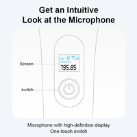 2.4G dynamique sans fil karaoké Microphone LED affichage léger double canal C pour église KTV chantant 2 microphones de couleur blanche
