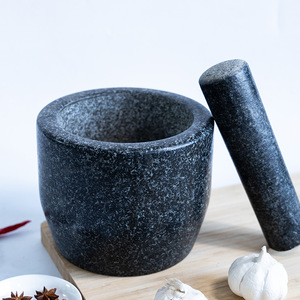 Stone Garlic Mortar And Pestle Large Manual Grinder For Peeling Garlic Herb Spice Tools - Product Image 2