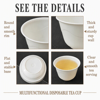 Tasses à thé jetables en coque de riz Hengyuan, écologiques, compostables, résistantes à la chaleur, compatibles micro-ondes, 60 ml, pour fêtes, vente directe usine