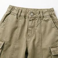 Pantalon cargo vintage 100 % coton pour enfants, personnalisable avec logo, faible MOQ, vente en gros, style boutique, vêtements pour tout-petits garçons et filles
