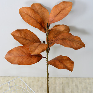 H-892 Decoración para el Hogar, Plantas Artificiales para Acción de Gracias con Hojas de <span class=keywords><strong>Magnolia</strong></span>, Hojas de Césped Verde Artificial, Hojas Artificiales - Product Image 3