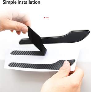 Pegatinas para manijas de puerta de coche en oferta para Tesla Model 3, cubierta protectora decorativa para manijas de puerta. - Product Image 4