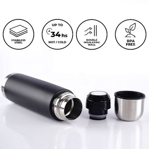 Ensemble cadeau <span class=keywords><strong>Yerba</strong></span> Mate, bouteille d'eau isolée en acier inoxydable avec paille en métal, noir mat, 500 ml/17 oz - Product Image 3