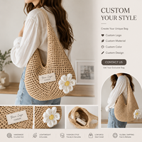 Nouvel Arrivage Été – Sac à Bandoulière Tressé Grande Capacité pour Femme, Sac Fourre-tout Tendance à Porter à l'Épaule ou sous le Bras, Idéal Plage et Sable