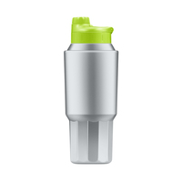 Gobelet en acier inoxydable portable haut de gamme grande capacité Double paille à boire moderne élégant isolé sous vide