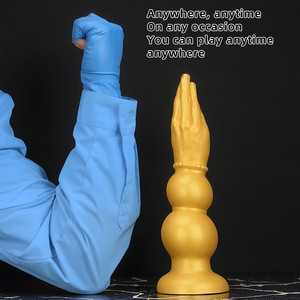 Plug Anal de Silicona Dorado con Cuentas, Dispositivo de Expansión para Hombres, Suministros Sexuales, Dildo Grande de Brazo Falso Extra Grande - Product Image 2