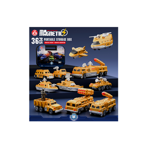 Attractive ABS Plastic Magnetic Interlock Combat Vehicle Assortment Modular DIY Construction Kit Multi-type Land Air Craft Plays - Product Image 1