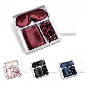 Luxury Satin Eye Mask Gift Set Home Use Pillow Case for Bridal and Bridesmaid Gifts - Product Image 2