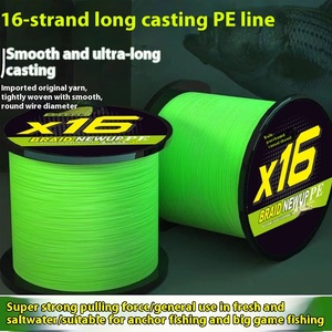 Filo da Pesca Originale in PE a 16 Trecce, 500 Metri, Alta Qualità, Resistente, Nero Speciale per Pesca in Mare a Lunga Distanza - Product Image 4