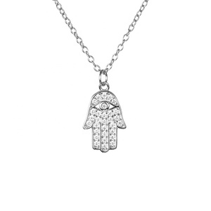 Nuova Collezione Gemnel: <span class=keywords><strong>Collana</strong></span> con <span class=keywords><strong>Mano</strong></span> <span class=keywords><strong>di</strong></span> <span class=keywords><strong>Fatima</strong></span> in Argento Sterling 925 con Diamanti - Product Image 6